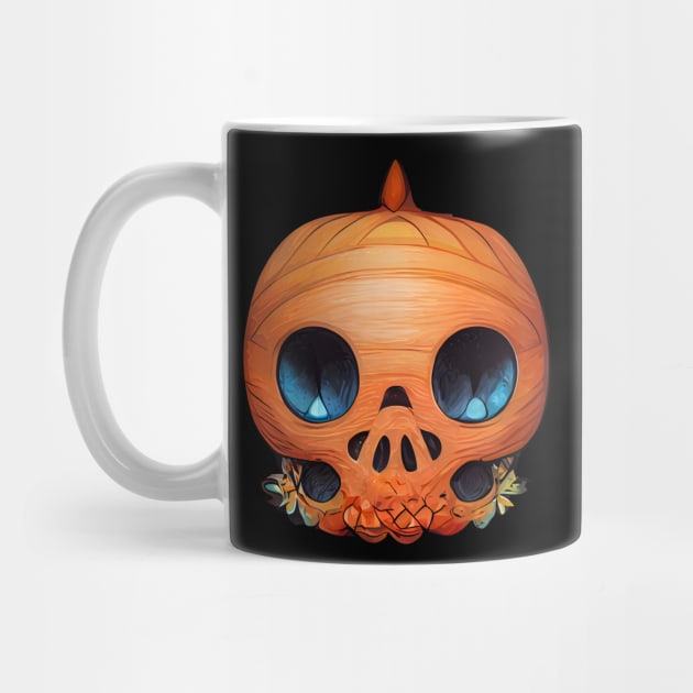 Pumpkin Skull Halloween by MZeeDesigns